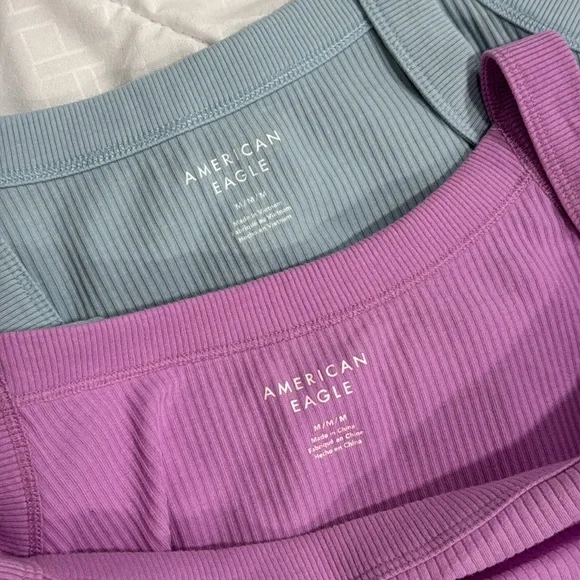 American Eagle ribbed tanks, set of 2, size medium (blue and purple) - Picture 3 of 4